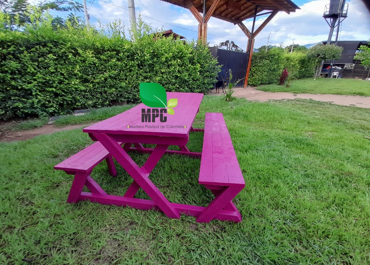 Mesa de picnic de 200cm pintadas